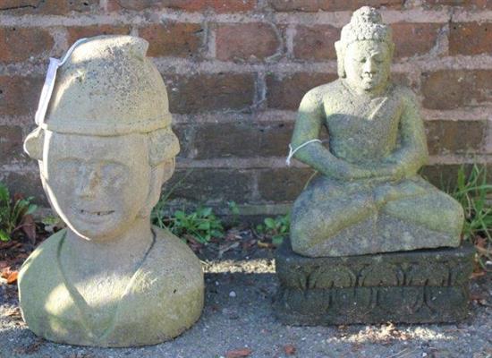 Stone budda & stone face